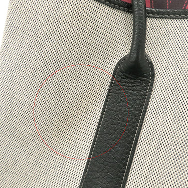 エルメス HERMES ガーデンパーティーPM ボルデュック グレー×ブラック トワルアッシュ ネゴンダ トートバッグ シルバー金具 黒 ボルデュックリボン トワルH