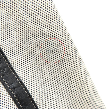 エルメス HERMES ガーデンパーティーPM ボルデュック グレー×ブラック トワルアッシュ ネゴンダ トートバッグ シルバー金具 黒 ボルデュックリボン トワルH