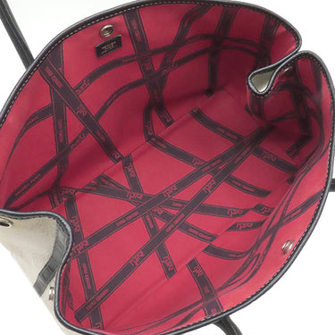 エルメス HERMES ガーデンパーティーPM ボルデュック グレー×ブラック トワルアッシュ ネゴンダ トートバッグ シルバー金具 黒 ボルデュックリボン トワルH