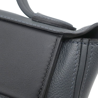 エルメス HERMES サック ヴァンキャトル 24/24 ミニ 21 グリミスティ×ブラック エバーカラー スイフト 2WAYバッグ シャンパンゴールド金具 黒 グレー ヴェルソ