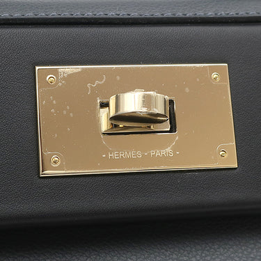 エルメス HERMES サック ヴァンキャトル 24/24 ミニ 21 グリミスティ×ブラック エバーカラー スイフト 2WAYバッグ シャンパンゴールド金具 黒 グレー ヴェルソ