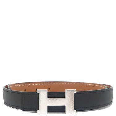 エルメス HERMES ミニコンスタンス マルトレ ブラック×ゴールド ヴォースイフト ヴォーエプソン #80 ベルト シルバー金具 黒 茶 リバーシブル