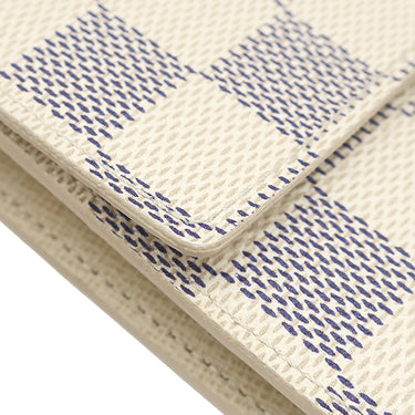 ルイヴィトン LOUIS VUITTON ポルトトレゾール インターナショナル N61732 ダミエアズール ダミエアズールキャンバス 長財布 ゴールド金具 白 三つ折り