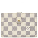 ルイヴィトン LOUIS VUITTON ポルトモネ ビエ ヴィエノワ N61676 ダミエアズール ダミエアズールキャンバス 二つ折り財布 ゴールド金具 白 がま口