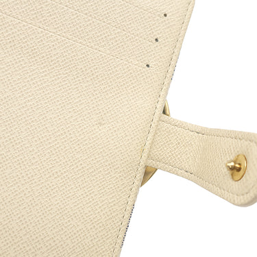 ルイヴィトン LOUIS VUITTON ポルトモネ ビエ ヴィエノワ N61676 ダミエアズール ダミエアズールキャンバス 二つ折り財布 ゴールド金具 白 がま口