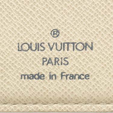 ルイヴィトン LOUIS VUITTON ポルトモネ ビエ ヴィエノワ N61676 ダミエアズール ダミエアズールキャンバス 二つ折り財布 ゴールド金具 白 がま口