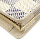 ルイヴィトン LOUIS VUITTON ポルトモネ ビエ ヴィエノワ N61676 ダミエアズール ダミエアズールキャンバス 二つ折り財布 ゴールド金具 白 がま口