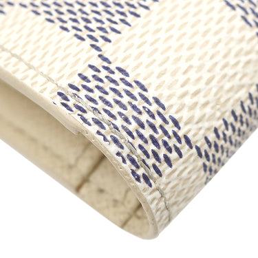 ルイヴィトン LOUIS VUITTON ポルトモネ ビエ ヴィエノワ N61676 ダミエアズール ダミエアズールキャンバス 二つ折り財布 ゴールド金具 白 がま口