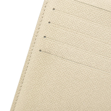 ルイヴィトン LOUIS VUITTON ポルトモネ ビエ ヴィエノワ N61676 ダミエアズール ダミエアズールキャンバス 二つ折り財布 ゴールド金具 白 がま口