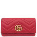 グッチ GUCCI GGマーモント コンチネンタルウォレット 443436 レッド レザー 長財布 ヴィンテージ金具 赤 フラップ