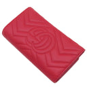 グッチ GUCCI GGマーモント コンチネンタルウォレット 443436 レッド レザー 長財布 ヴィンテージ金具 赤 フラップ