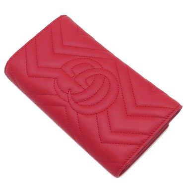 グッチ GUCCI GGマーモント コンチネンタルウォレット 443436 レッド レザー 長財布 ヴィンテージ金具 赤 フラップ