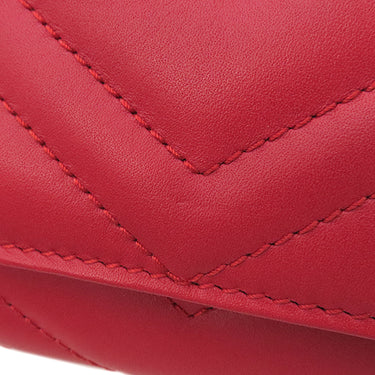 グッチ GUCCI GGマーモント コンチネンタルウォレット 443436 レッド レザー 長財布 ヴィンテージ金具 赤 フラップ