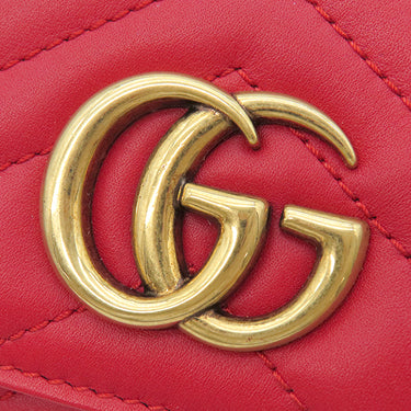 グッチ GUCCI GGマーモント コンチネンタルウォレット 443436 レッド レザー 長財布 ヴィンテージ金具 赤 フラップ