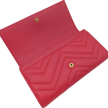 グッチ GUCCI GGマーモント コンチネンタルウォレット 443436 レッド レザー 長財布 ヴィンテージ金具 赤 フラップ