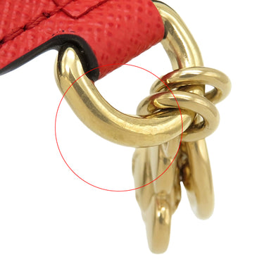 ルイヴィトン LOUIS VUITTON ポルト カルト LV チャーム M12215 モノグラム×キャンディレッド モノグラムキャンバス カードケース ゴールド金具 赤 カード入れ パスケース ヴィヴィエンヌ