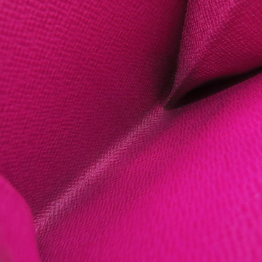 ルイヴィトン LOUIS VUITTON コンパクト ジップ M95218 フューシャ モノグラムキャンバス 二つ折り財布 ゴールド金具 茶 小銭入れ