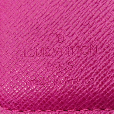ルイヴィトン LOUIS VUITTON コンパクト ジップ M95218 フューシャ モノグラムキャンバス 二つ折り財布 ゴールド金具 茶 小銭入れ