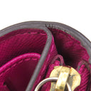 ルイヴィトン LOUIS VUITTON コンパクト ジップ M95218 フューシャ モノグラムキャンバス 二つ折り財布 ゴールド金具 茶 小銭入れ