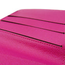 ルイヴィトン LOUIS VUITTON コンパクト ジップ M95218 フューシャ モノグラムキャンバス 二つ折り財布 ゴールド金具 茶 小銭入れ