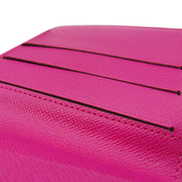 ルイヴィトン LOUIS VUITTON コンパクト ジップ M95218 フューシャ モノグラムキャンバス 二つ折り財布 ゴールド金具 茶 小銭入れ