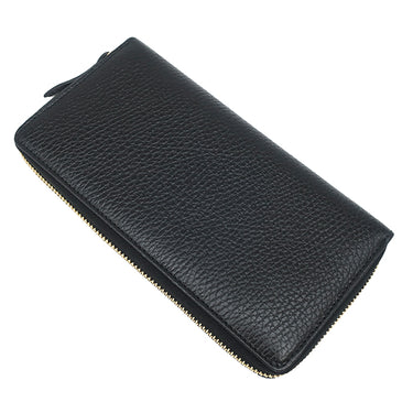 グッチ GUCCI ダブルG ジップアラウンドウォレット 456117 ブラック×ピンク系 レザー 長財布 ゴールド金具 黒 ラウンドファスナー 日本限定