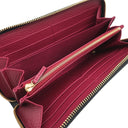 グッチ GUCCI ダブルG ジップアラウンドウォレット 456117 ブラック×ピンク系 レザー 長財布 ゴールド金具 黒 ラウンドファスナー 日本限定