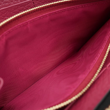 グッチ GUCCI ダブルG ジップアラウンドウォレット 456117 ブラック×ピンク系 レザー 長財布 ゴールド金具 黒 ラウンドファスナー 日本限定