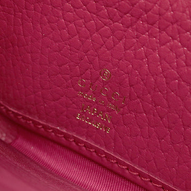 グッチ GUCCI ダブルG ジップアラウンドウォレット 456117 ブラック×ピンク系 レザー 長財布 ゴールド金具 黒 ラウンドファスナー 日本限定