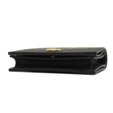 グッチ GUCCI ダブルG バイカラー カードケース ウォレット 658610 1069 ベージュ×ブラック レザー GGスプリームキャンバス 二つ折り財布 ゴールド金具 スモールレザー