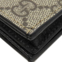 グッチ GUCCI ダブルG バイカラー カードケース ウォレット 658610 1069 ベージュ×ブラック レザー GGスプリームキャンバス 二つ折り財布 ゴールド金具 スモールレザー