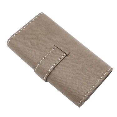 エルメス HERMES ベアン 4連キーケース エトゥープ ヴォーエプソン キーケース シルバー金具 グレージュ