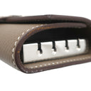 エルメス HERMES ベアン 4連キーケース エトゥープ ヴォーエプソン キーケース シルバー金具 グレージュ