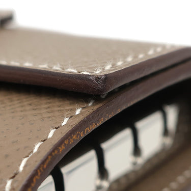 エルメス HERMES ベアン 4連キーケース エトゥープ ヴォーエプソン キーケース シルバー金具 グレージュ