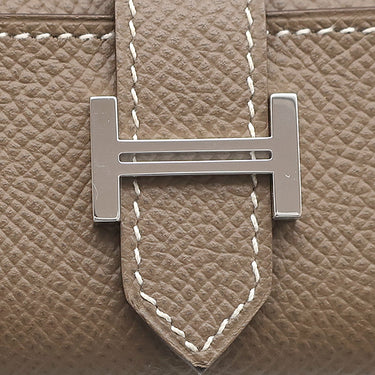 エルメス HERMES ベアン 4連キーケース エトゥープ ヴォーエプソン キーケース シルバー金具 グレージュ