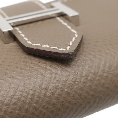 エルメス HERMES ベアン 4連キーケース エトゥープ ヴォーエプソン キーケース シルバー金具 グレージュ