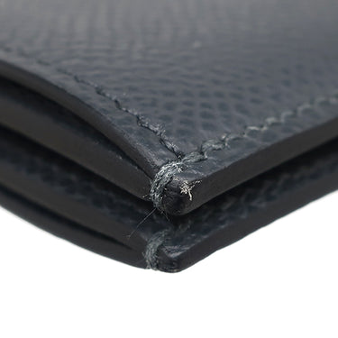 エルメス HERMES ベアンコンパクト タッチ グリミスティ×ブラック ヴォーエプソン アリゲーター 二つ折り財布 シルバー金具 黒 クロコ