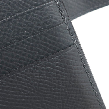 エルメス HERMES ベアンコンパクト タッチ グリミスティ×ブラック ヴォーエプソン アリゲーター 二つ折り財布 シルバー金具 黒 クロコ