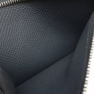 エルメス HERMES ベアンコンパクト タッチ グリミスティ×ブラック ヴォーエプソン アリゲーター 二つ折り財布 シルバー金具 黒 クロコ