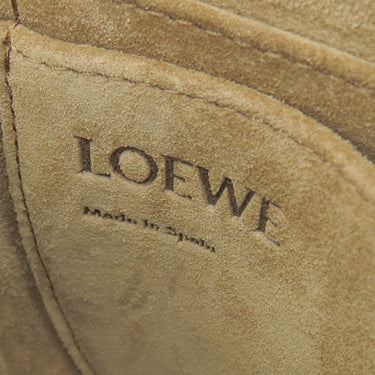 ロエベ LOEWE ゲートデュアルバッグ ミニ タン カーフ ショルダーバッグ ゴールド金具 茶