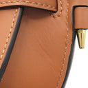 ロエベ LOEWE ゲートデュアルバッグ ミニ タン カーフ ショルダーバッグ ゴールド金具 茶