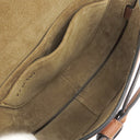 ロエベ LOEWE ゲートデュアルバッグ ミニ タン カーフ ショルダーバッグ ゴールド金具 茶