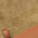 ロエベ LOEWE ゲートデュアルバッグ ミニ タン カーフ ショルダーバッグ ゴールド金具 茶