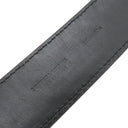 ボッテガヴェネタ BOTTEGA VENETA イントレチャート ブラック レザー 100cm/40IN ベルト シルバー金具 黒