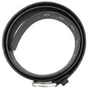 ボッテガヴェネタ BOTTEGA VENETA イントレチャート ブラック レザー 100cm/40IN ベルト シルバー金具 黒