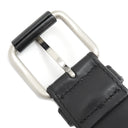 ボッテガヴェネタ BOTTEGA VENETA イントレチャート ブラック レザー 100cm/40IN ベルト シルバー金具 黒