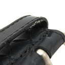 ボッテガヴェネタ BOTTEGA VENETA イントレチャート ブラック レザー 100cm/40IN ベルト シルバー金具 黒