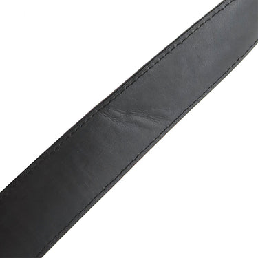 ボッテガヴェネタ BOTTEGA VENETA イントレチャート ブラック レザー 100cm/40IN ベルト シルバー金具 黒