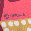 エルメス HERMES ツイリー ルージュヴィフ×プルーン シルク スカーフ 【FANTAISIE D'ETRIERS/鎧の幻想】