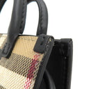バーバリー BURBERRY マイクロ デニー ショルダー アーカイブベージュ レザー ショルダーバッグ 黒 ノバチェック